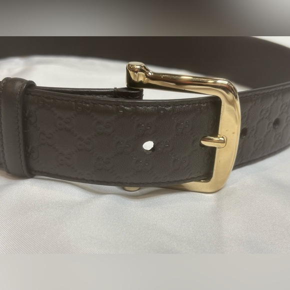 Gucci GG Guccissima Brown Leather Belt SZ 70/28 - Picture 1 of 5